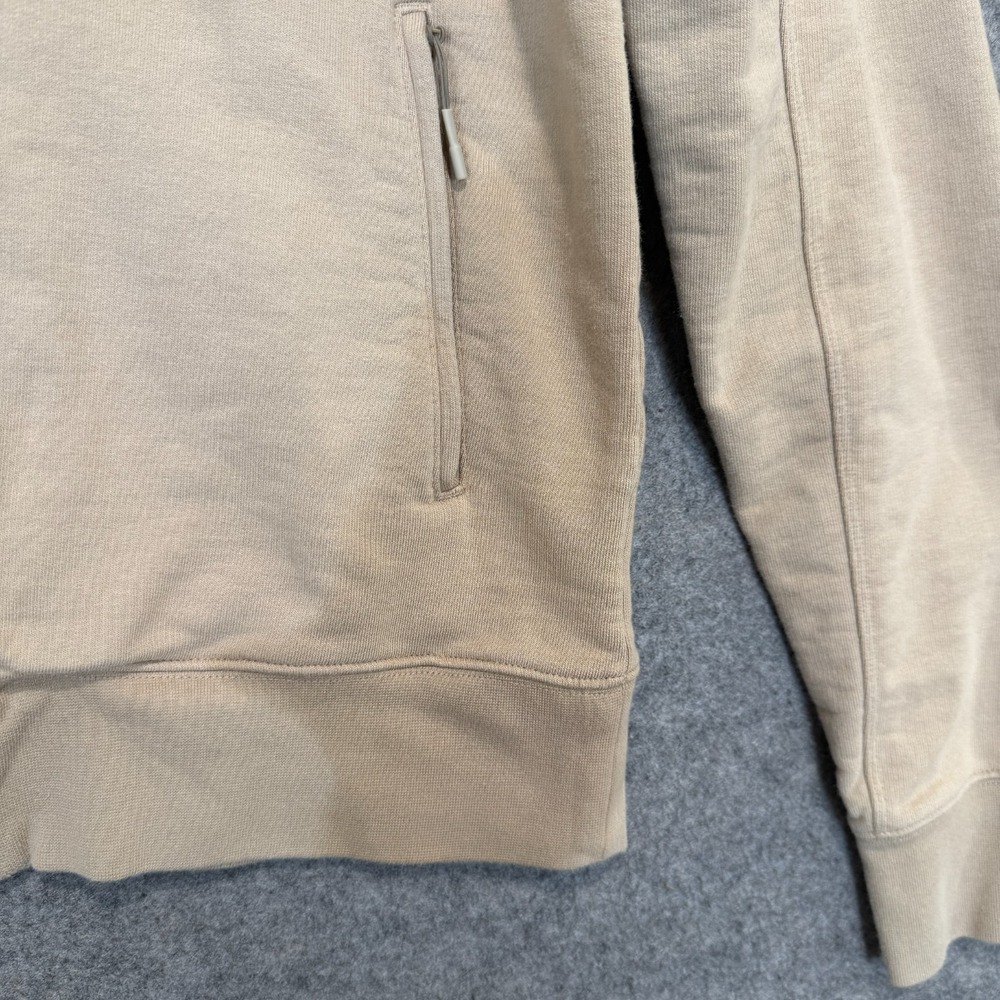 Y3 Logo Hoodie Sweatshirt Adult Small French Terry Trace Khaki *stain - Picture 3 of 14